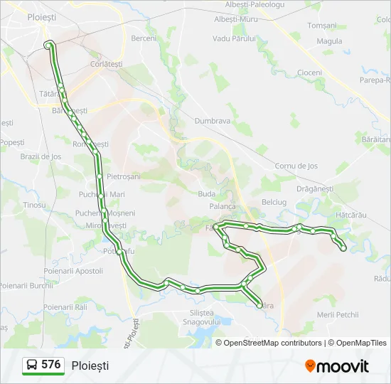 576 Bus Line Map