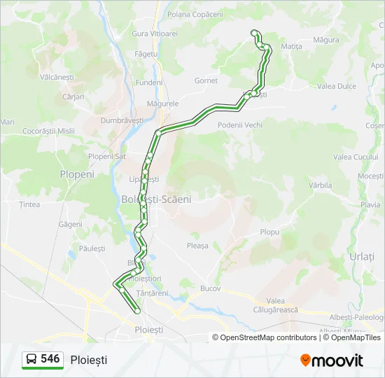 546 Bus Line Map