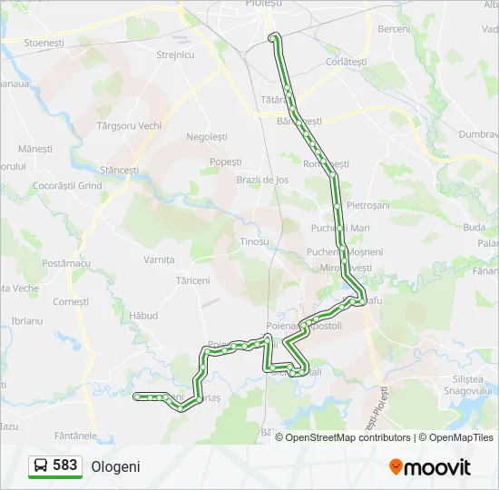 583 Bus Line Map