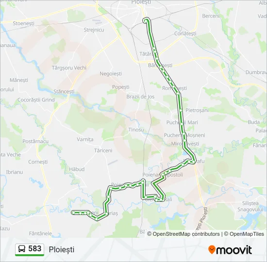 583 Bus Line Map