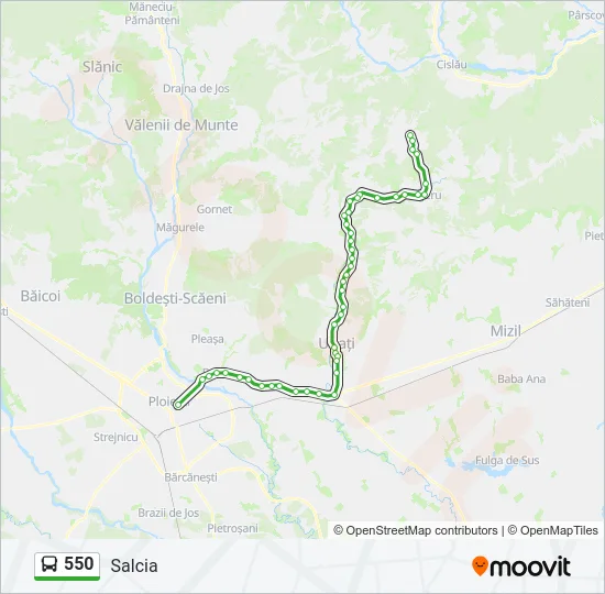 550 Bus Line Map
