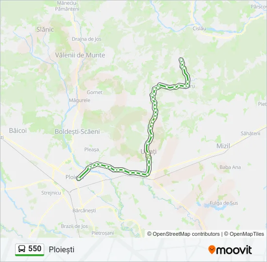 550 Bus Line Map