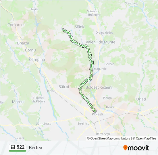 522 Bus Line Map