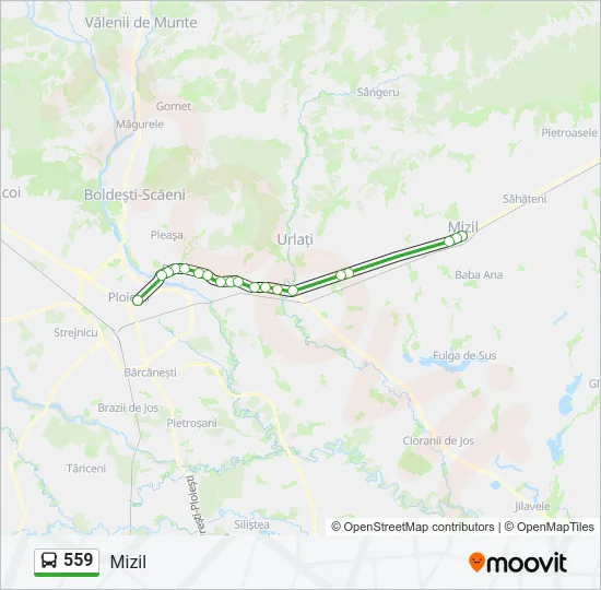 559 Bus Line Map