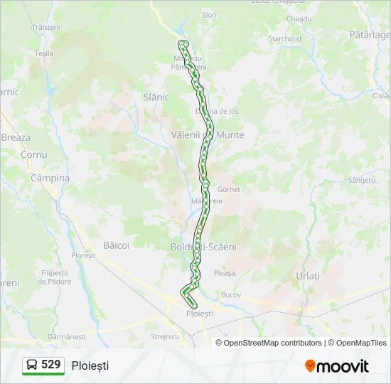 529 Bus Line Map