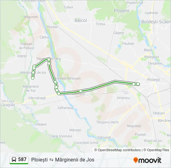587 Bus Line Map