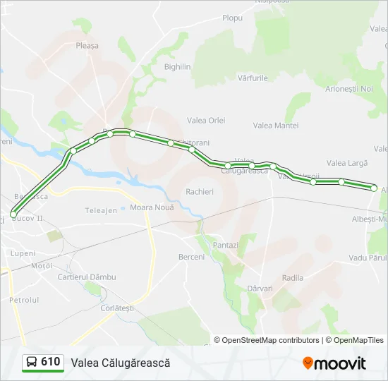 610 Bus Line Map