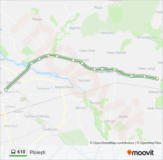 610 Bus Line Map