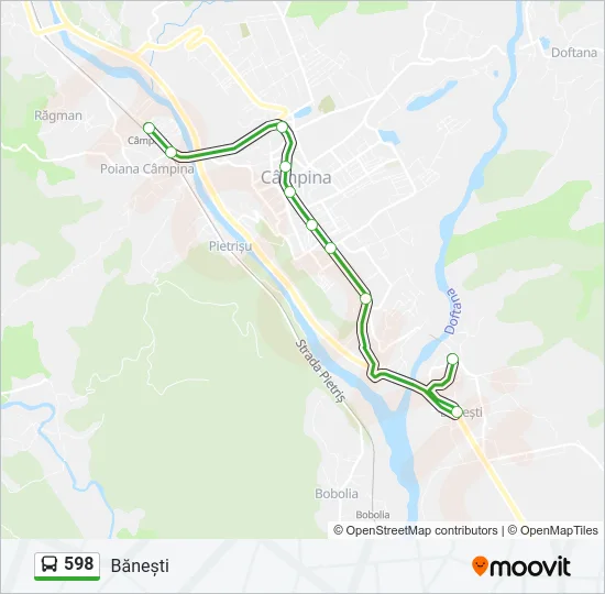 598 Bus Line Map