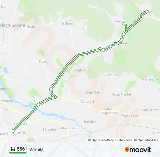 556 Bus Line Map