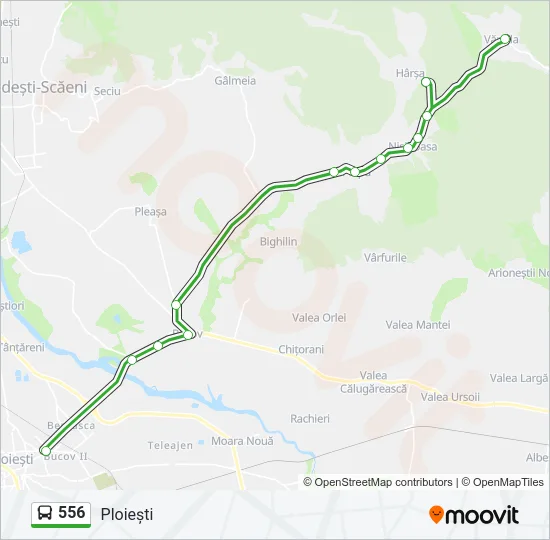 556 Bus Line Map
