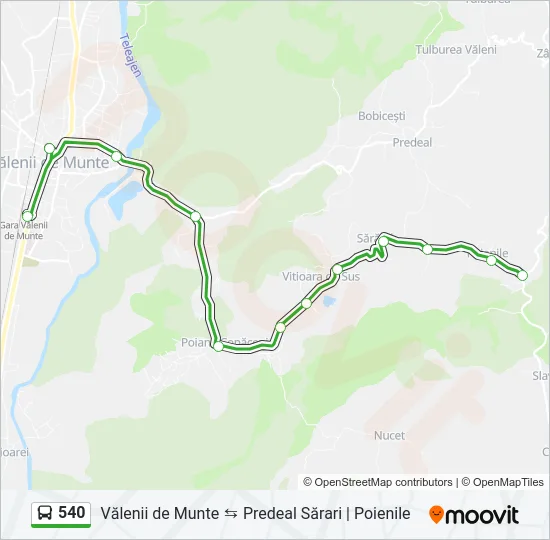 540 Bus Line Map