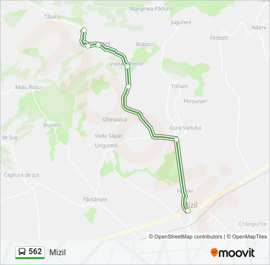 562 Bus Line Map