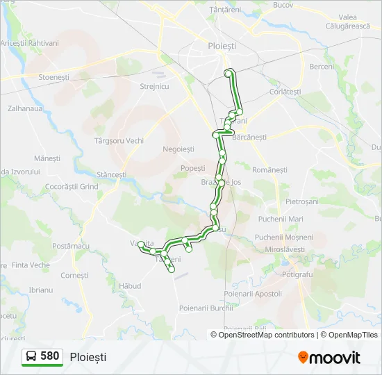 580 Bus Line Map