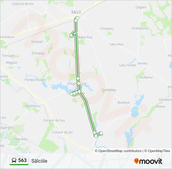 563 Bus Line Map