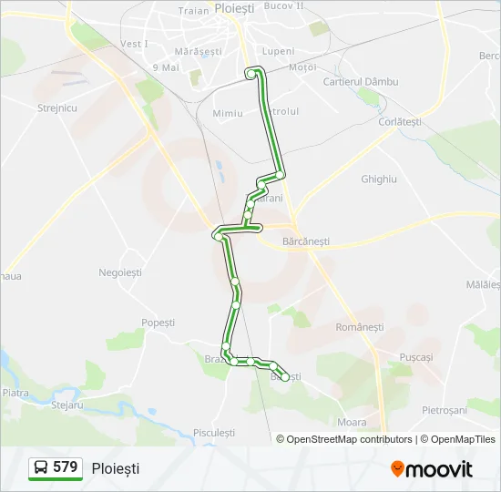 579 Bus Line Map
