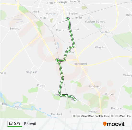 579 Bus Line Map