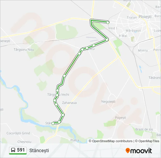 591 Bus Line Map