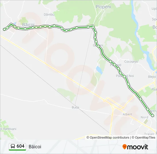 604 Bus Line Map