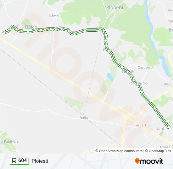 604 Bus Line Map
