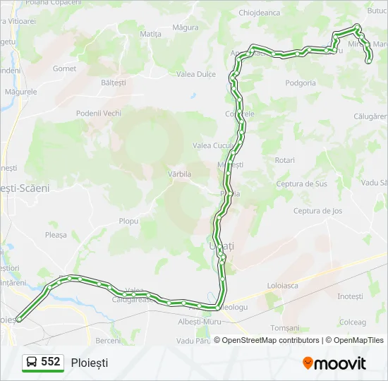 552 Bus Line Map