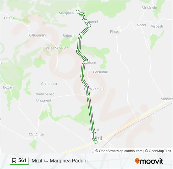 561 Bus Line Map