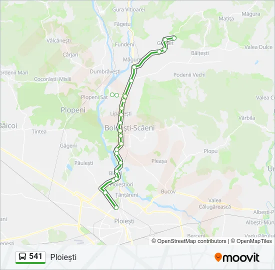 541 Bus Line Map