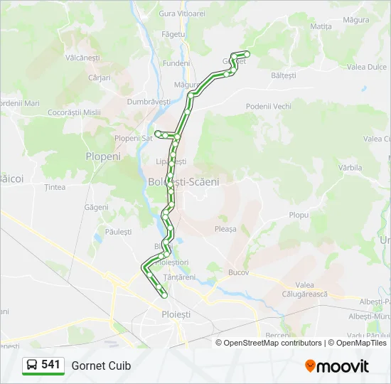 541 Bus Line Map