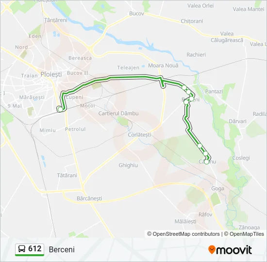 612 Bus Line Map