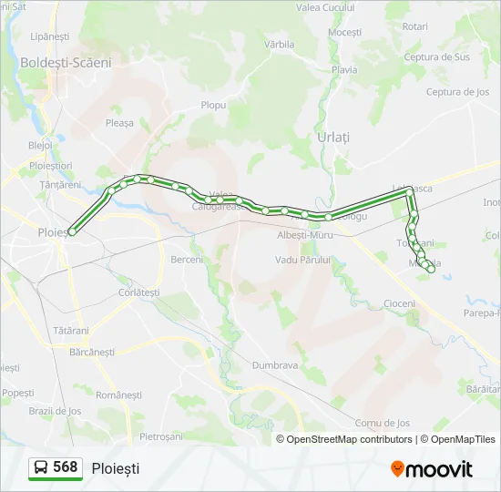 568 Bus Line Map