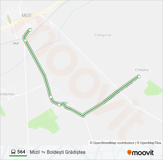 564 Bus Line Map