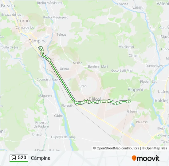 520 Bus Line Map