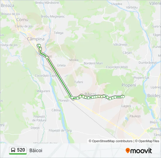 520 Bus Line Map