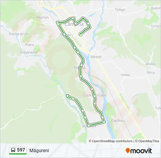 597 Bus Line Map