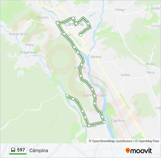 597 Bus Line Map