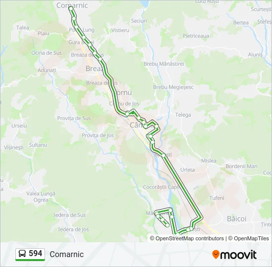 594 Bus Line Map