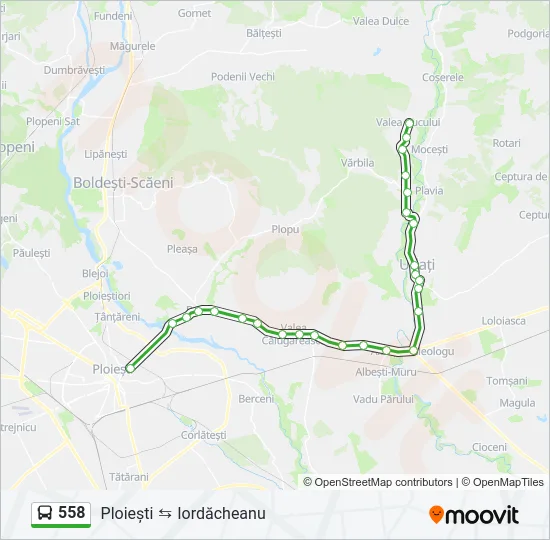 558 Bus Line Map