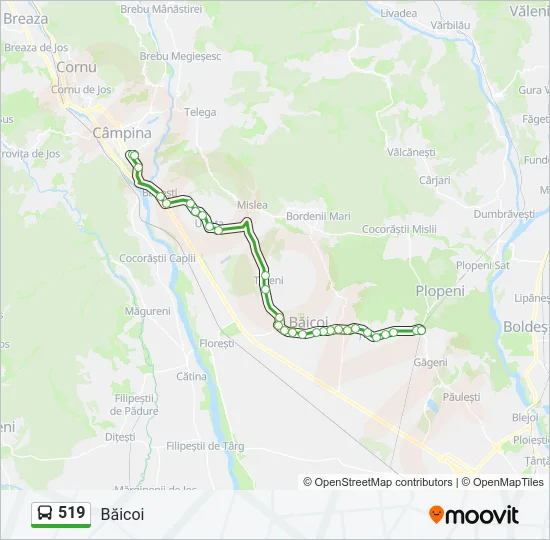 519 Bus Line Map