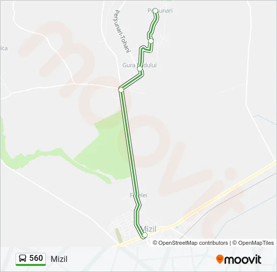 560 Bus Line Map