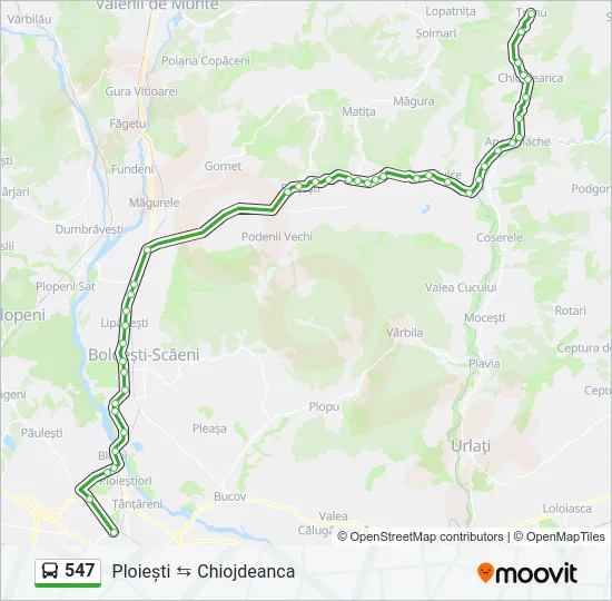 547 Bus Line Map