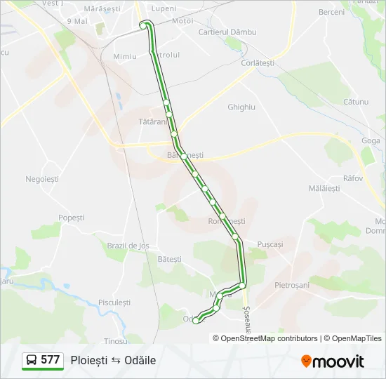 577 Bus Line Map