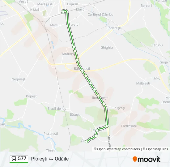 577 Bus Line Map