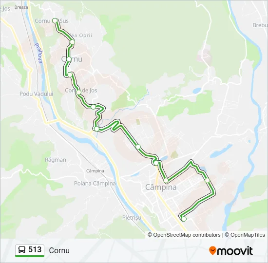 513 Bus Line Map