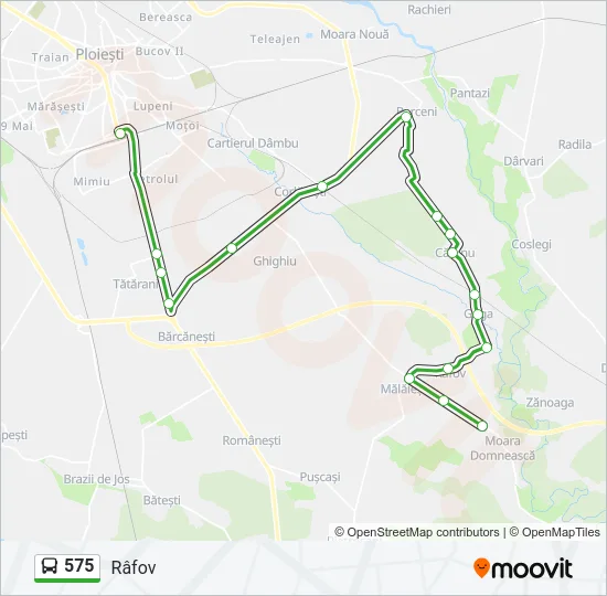 575 Bus Line Map