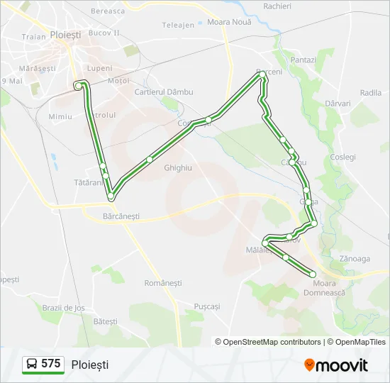 575 Bus Line Map