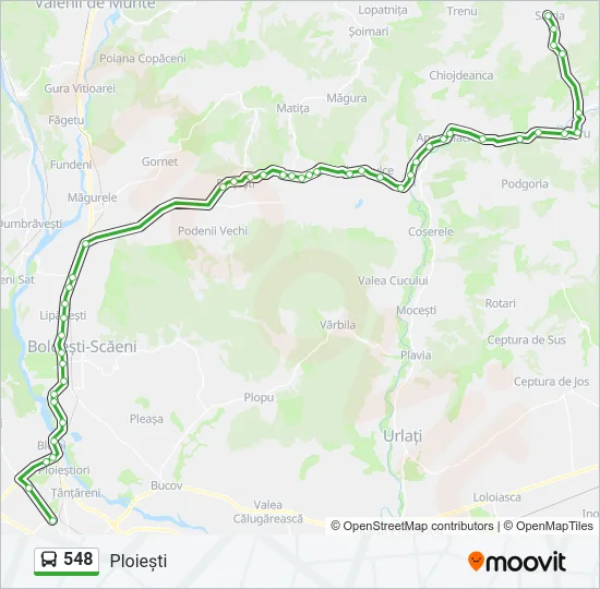 548 Bus Line Map