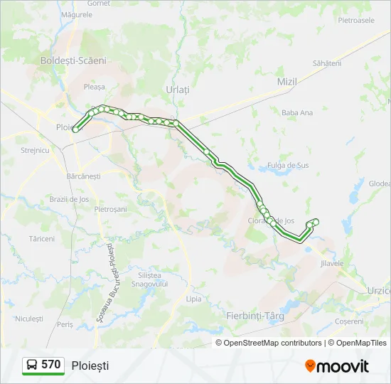 570 Bus Line Map