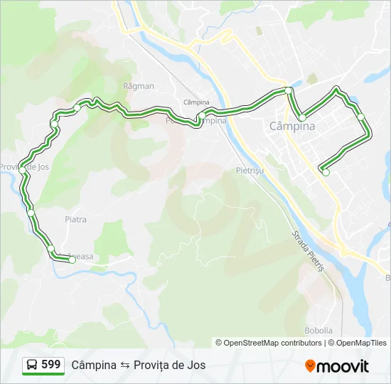 599 Bus Line Map