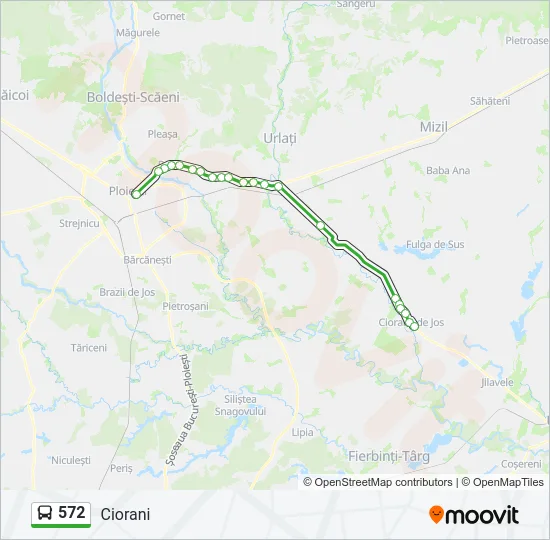 572 Bus Line Map