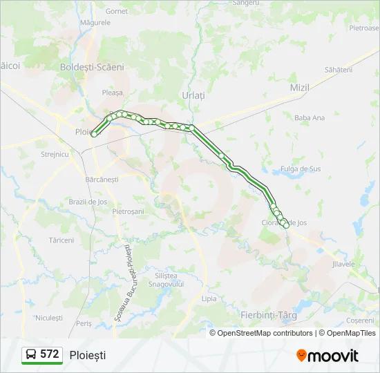 572 Bus Line Map